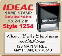 Name Ink Stamp Style 1254 Trodat Ideal 200 4913