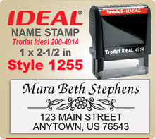 Self Ink Style 1255 Name Stamp Trodat Ideal 200 4914