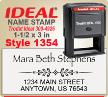 Personalized Name Stamp Style 1354 Ideal 300 4926
