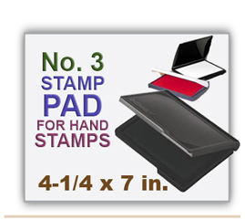 Inked Rubber Stamp Pad No 3 size for Rubber Stamps