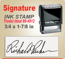 Printtoo Personalized Red Self Inking Custom Stamp Custom Signature Rubber  Stamper-58 x 22 mm 